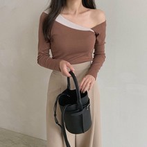 입술넥 골지 니트티 3col ntro9966