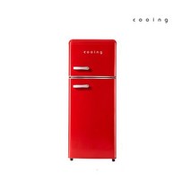 쿠잉 유럽형스타일리쉬 레트로 소형냉장고 REF-D121R 레드