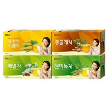 담터 사무실음료 탕비실 회사간식 150T(둥굴레차+옥수수수염차+메밀차+현미녹차)총 600T