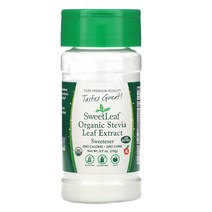 Wisdom Natural SweetLeaf 유기농 스테비아 잎추출물 감미료 25g(0.9oz), 1개