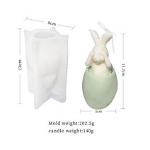 향초만들기3D 부활절 달걀 토끼 실리콘 양초 금형 귀여운 머리 아로마 테라피 비누 석고 수지 초콜릿 만들, 04 C