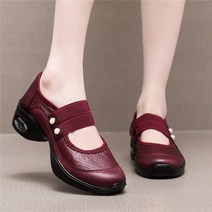여성 편한 컴포트화 발편한 신발 쿠션 단화 플랫 슬립온 임산부 엄마 어르신 효도화 중년 댄스화
