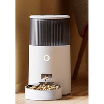 애완동물 자동 급식기 고양이 사료 개밥 배식기, 미니 스마트 피더 (웨이브화이트)