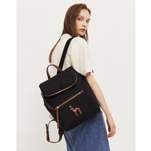 22SS [populet]블랙 자수장식 나일론 백팩 WIBA2E863BK