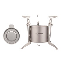 캠핑용 티타늄 알코올 스토브 히터 화로 휴대용 접이식 캠핑 하이킹 요리