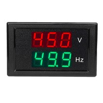 디지털 디스플레이 전압계 주파수 측정기 테스터, AC80-300V~45-65Hz