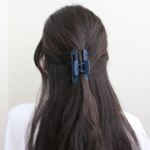 프롬더핀 가을 컬러 무광 사각 여자 올림머리 집게핀