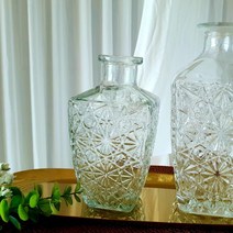 [업체배송] 사각 앤틱 유리 화병 - M size, 상세페이지 참조