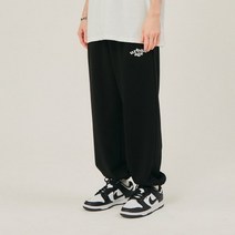 어반에이지 라운드 로고 조거 팬츠 바지 블랙