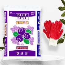 각종 상토 블루베리 상토 50L 닥터조분갈이흙 10L 알파플러스상토50L 분갈이 피트모스 화분 배양토 비료분갈이흙 작업용장갑증정 모음, 블루베리상토50L + 장갑