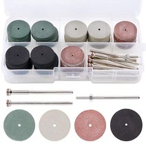 Swpeet 52Pcs 폴리싱 휠 키트 40Pcs 4가지 색상 혼합 실험실 뷰티 실리콘 고무 + 12 Mandrel Shank 회전 핸드 피스 Dremel Rotary Tool에