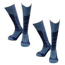 일본 스키 스노우보드 무릅길이 긴양말 주요부위 2중겹 방한 보온 양말 17종, 네이비_2컬레_아동