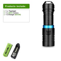 수중랜턴 해루질 방수 최신 스쿠버 다이빙 손전등 강력한 토치 빛 충전식 수중 74, 초록