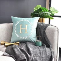 UNBAISER 북유럽 인테리어 쇼파쿠션 벨벳 H M골드 소파쿠션 세트솜포함 45x45cm, 14