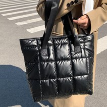 사각 퀄팅 패딩 숄더 쇼퍼백 HB012