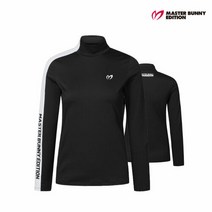 마스터바니에디션 골프 masterbunnyedition여성 슬리브 배색 쿨 티 M422B3TS954_BK, 000, BK