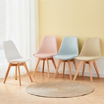 로얄다이아 에펠체어 큐브체어 에펠베이직체어 인테리어체어, 화이트그레이, 1개