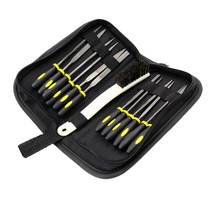 GHSHOP 15Pcs 바늘 파일 세트 나무 금속 세공 소프트 그립 보석상 마이크로에 대한 나무 rasps, 멀티, 설명