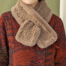 [디얼마미] 양털퍼 고리 머플러 미시 중년 여성 50대 엄마목도리