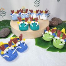 [무료사진인화]임신축하선물 용띠 뜨개신발 친구임신선물 임밍아웃