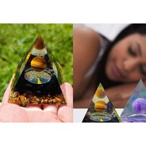 자수정 명상석 피라미드 원석 오르곤 페리도트 치유 크리스탈 보호 도구, A