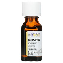 Aura Cacia 퓨어 에센셜 오일 샌달우드 15ml 0 5fl oz, 0.5fl 온스
