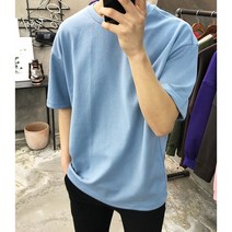 용된다 남자 부드러운 20수 오버핏 반팔 티셔츠