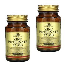 Solgar Zinc Picolinate 솔가 징크 피콜리네이트 아연 100정x2팩