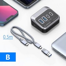 USB 3.2 도킹 스테이션 허브 유형 C 10Gbps 분배기 스위치 멀티 포트 소켓 USB-A Gen2 표면 맥북 노트북, 비