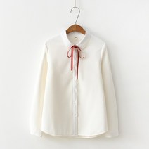 SAMARA 큐티 루즈핏 기모 융털 둥근 카라넥 셔츠