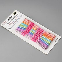 DIY 핸드메이드 부자재 십자수 실 8미터 그라데이션 자수 실 투톤 염색 폴리에스터 자수 실 한 개에 여섯 개, 8가닥자수실흡입카드, 6개