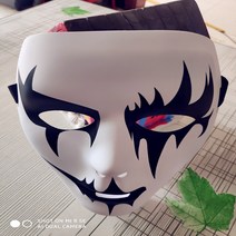 가면 할로윈데이 삐에로 마스크 공포 미소 화이트색 비보잉 변장 무도회 성인 틱톡동일타입 웃기는, T06-틱톡동일타입-D