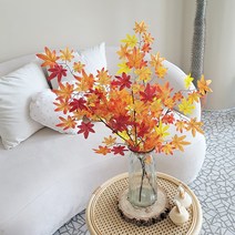 단풍나무 단풍잎 인조나무 가을 인테리어 조화 센터피스, 레드