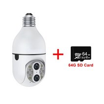 360카메라 360도 VR CCTV 3D 촬영 PEGATAH-1080P Wifi 감시 ip 카메라 야간 투시경 풀 컬러 자동 추적 방수 야외 듀얼 렌즈 PTZ 카메라, 03 Camera Add 64G