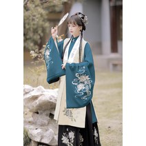 투톤 자락 빈티지 생활 한복 원피스 신년 기모 라인 덧치마 환혼 빅사이즈 패션