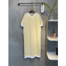 씨샵인더룸 / 추리 스트라이프 배색 반팔 원피스 2color