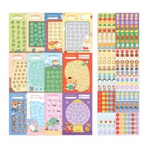 [2개 SET]인디고어린이 나의 꿈 칭찬 스티커판 12p + 스티커 12p 세트, 혼합색상
