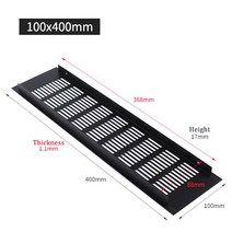 100mm 통풍구 천공 된 시트 알루미늄 공기 환기 통풍기 그릴 커버 통풍 옷장 신발 에어 컨디셔너 홈 장식, [07] 100X400mm