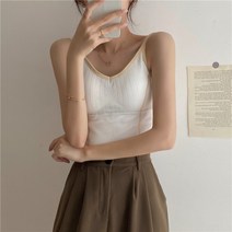 여자끈나시 인싸템 이너 걸스 가슴랩 이쁜등 캐미솔 여성 여름 디자인감각 보이핏 볼륨 핏아우터 트렌드 상의 3765633990