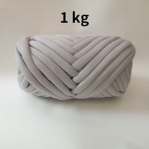 목도리 실 손뜨개 두꺼운 슈퍼 벌크 청키 원사 손 뜨개질 크로 셰 부드러운 큰 면 DIY 팔 로빙 방적 담요용 1kg 232895, 1kg 연회색