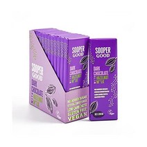 Soopergood의 무설탕 초콜릿 - 헤이즐넛 밀크가 함유된 65% 코코아 - 비건 - 글루텐 프리 - 저탄수화물 - 스테비아로 단맛 추가 - 케토 초콜릿 - 말티톨 없음 - 4, Haselnussmilch