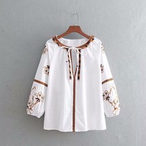 SAMARA 인디언 자수 블라우스