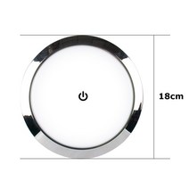 Rv 캐러밴 캠핑카 카라반RV Sojourn 트레일러 수정 액세서리 초박형 원형 조명기 LED 실내 12V24V 스위치 1, 06 24V18CM