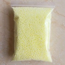 70pcs 스폰지 점액 비즈 공급 점액 재료 거품 점토 진흙에 대 한 DIY 점액 액세서리, 2-3.5mm 14g Yellow