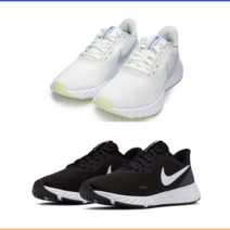 나이키 WMS 우먼스 레볼루션 5 여성 운동화 발편한 신발 블랙 화이트 경량 통풍 런닝화