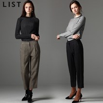 리스트 리스트 플레이드 체크 원턱 와이드 팬츠 (택가격:168000원)