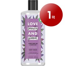 Love Beauty And Planet 러브앤뷰티 플레닛 건성 피부용 스킨케어 보습 햄프 시드 오일 나나 리프 바디 워시 454g 1팩