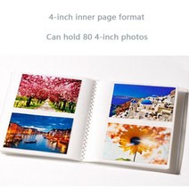 콜북 1단 2단 귀여운 포카 제작 포토 북 4 인치6 인치 폴라로이드 사진 앨범 4080 pcs 가족 컬렉션 엽서 수집 도서 Interstitial, 4 inch album