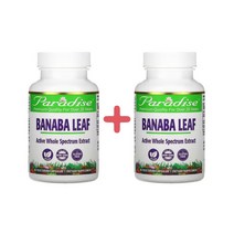 (1+1) Paradise Herbs 파라다이스 허브 바나바잎 추출물 파라다이땡 허브 고약사 60베지캡슐 2팩, 1개, 기본