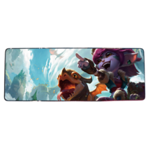 롤 LOL 디자인 마우스 패드 79종 시리즈 리그 오브 레전드 장패드 3mm 두께, 800x300mm + 3mm개, 짙은 녹색 Merlin Gunner